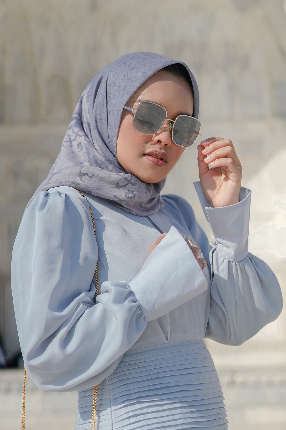 Maharani Voal Square - Grey