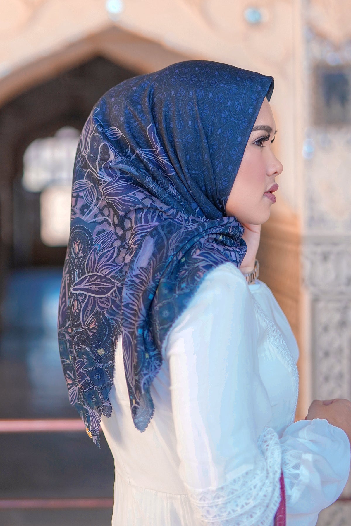 Maharani Voal Square - Navy