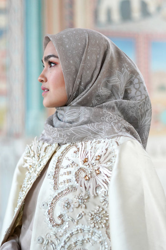 Maharani Voal  Square - Khaki