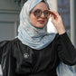 The British Series Satin Shawl - Sky
