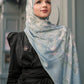 The British Series Satin Shawl - Sky