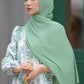 Everyday Pleated Shawl - Green Ash
