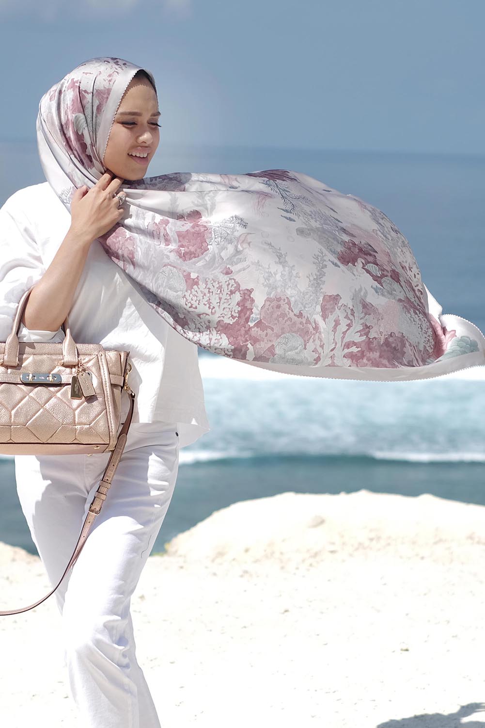 Song of the Sea Satin Shawl - Algae