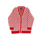 Everyday Kid's Monogram Cardigan - Cherry