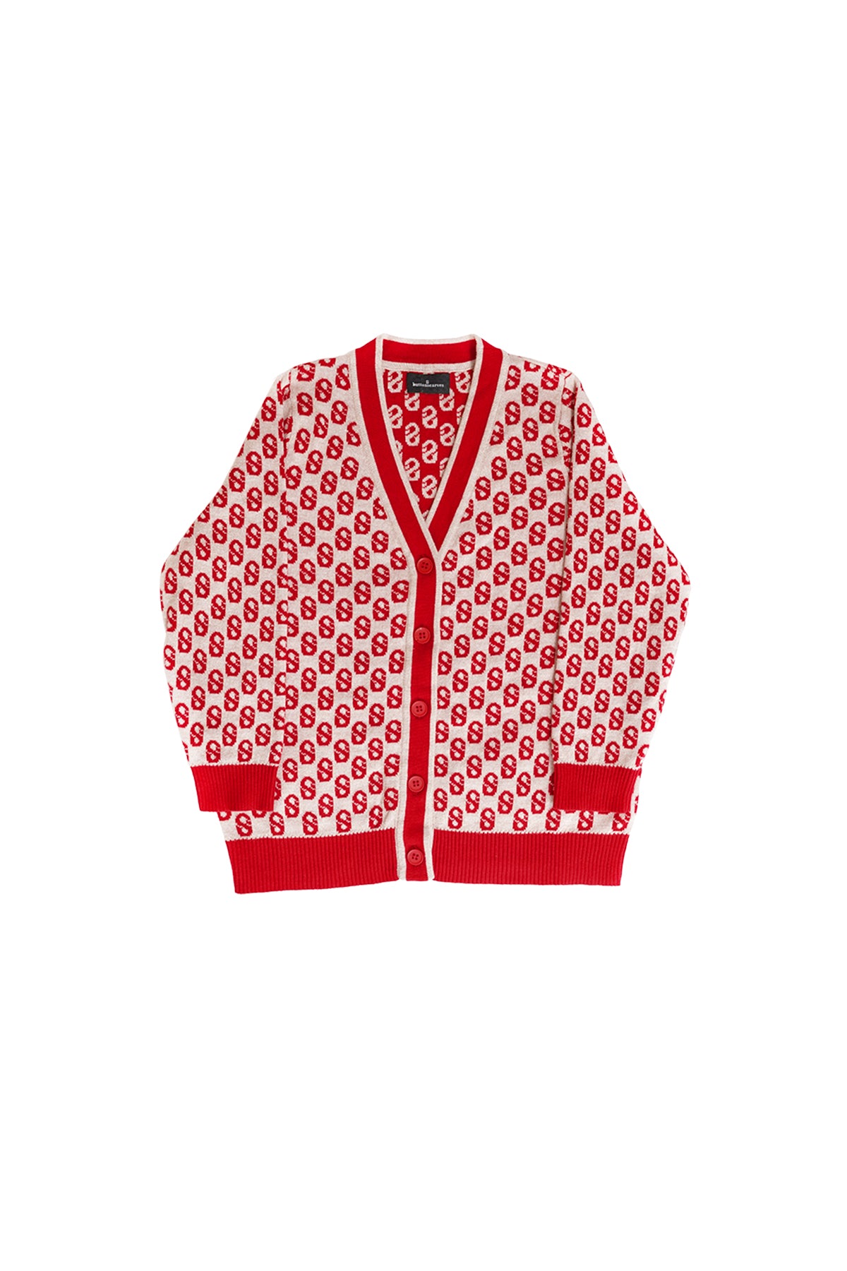 Everyday Kid's Monogram Cardigan - Cherry