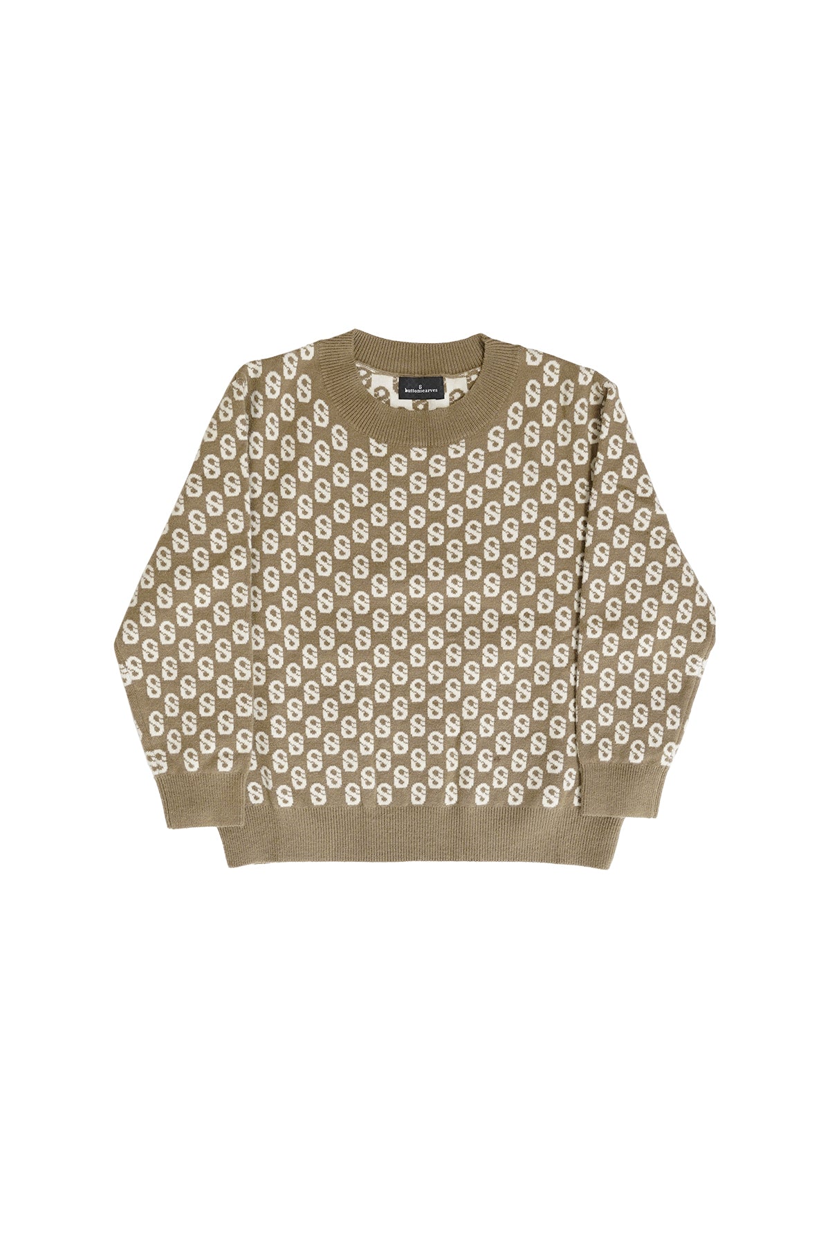 Kid's Signature Monogram Sweater - Pale Gold