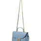 Alma Flap Bag Smooth Finish Medium - Dusty Blue