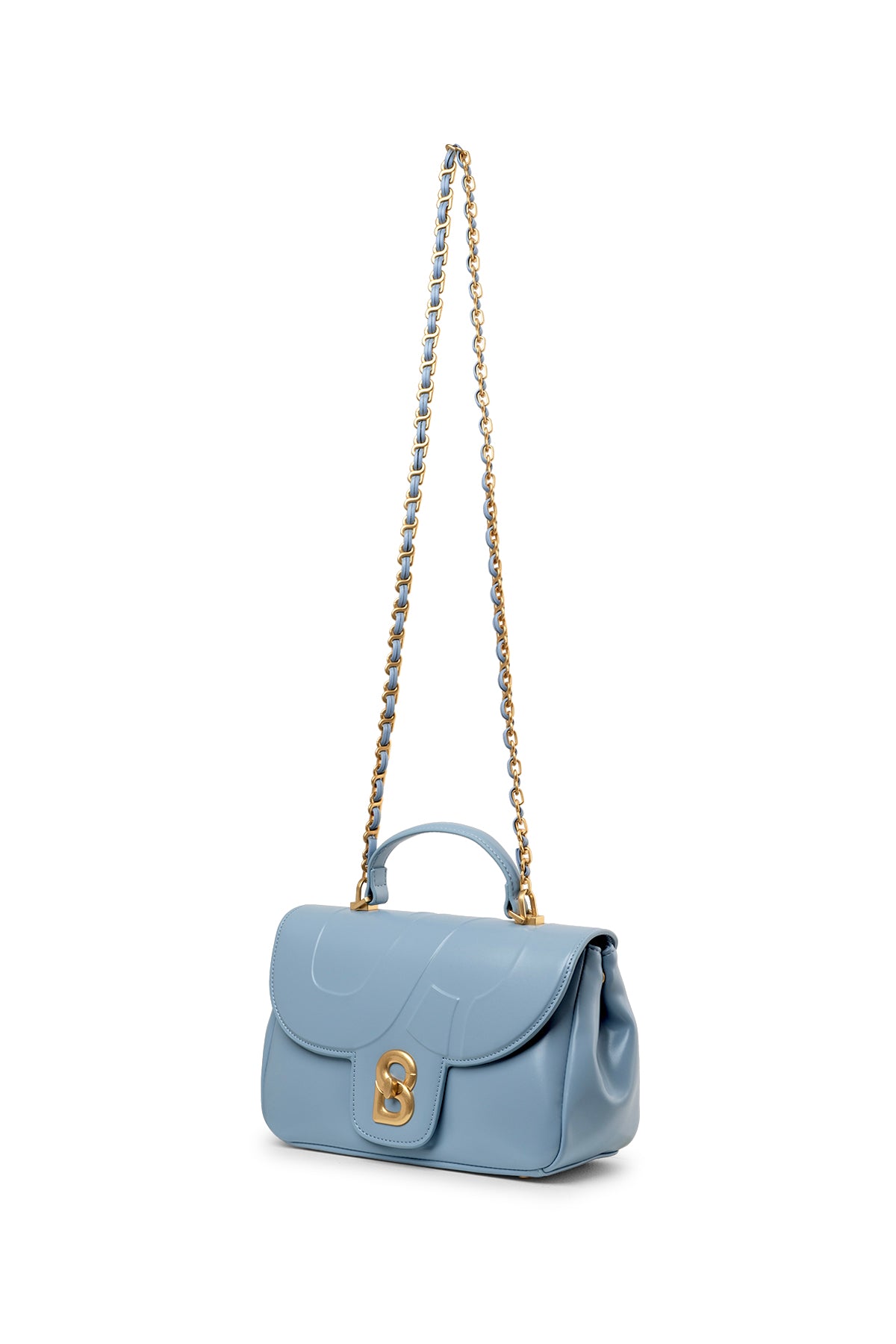 Alma Flap Bag Smooth Finish Medium - Dusty Blue