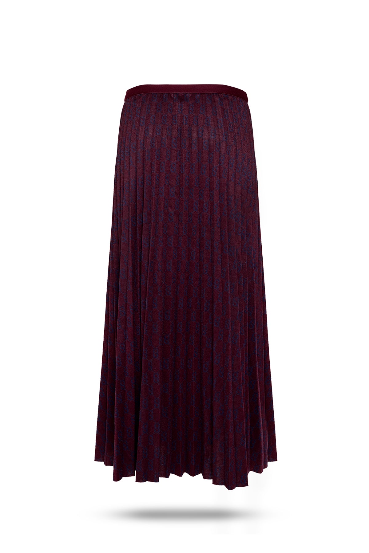 Monogram Pleated Skirt - Urban Red