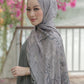 The Wave Satin Shawl in Cloudy