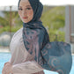 The Wave Satin Shawl in Midnight