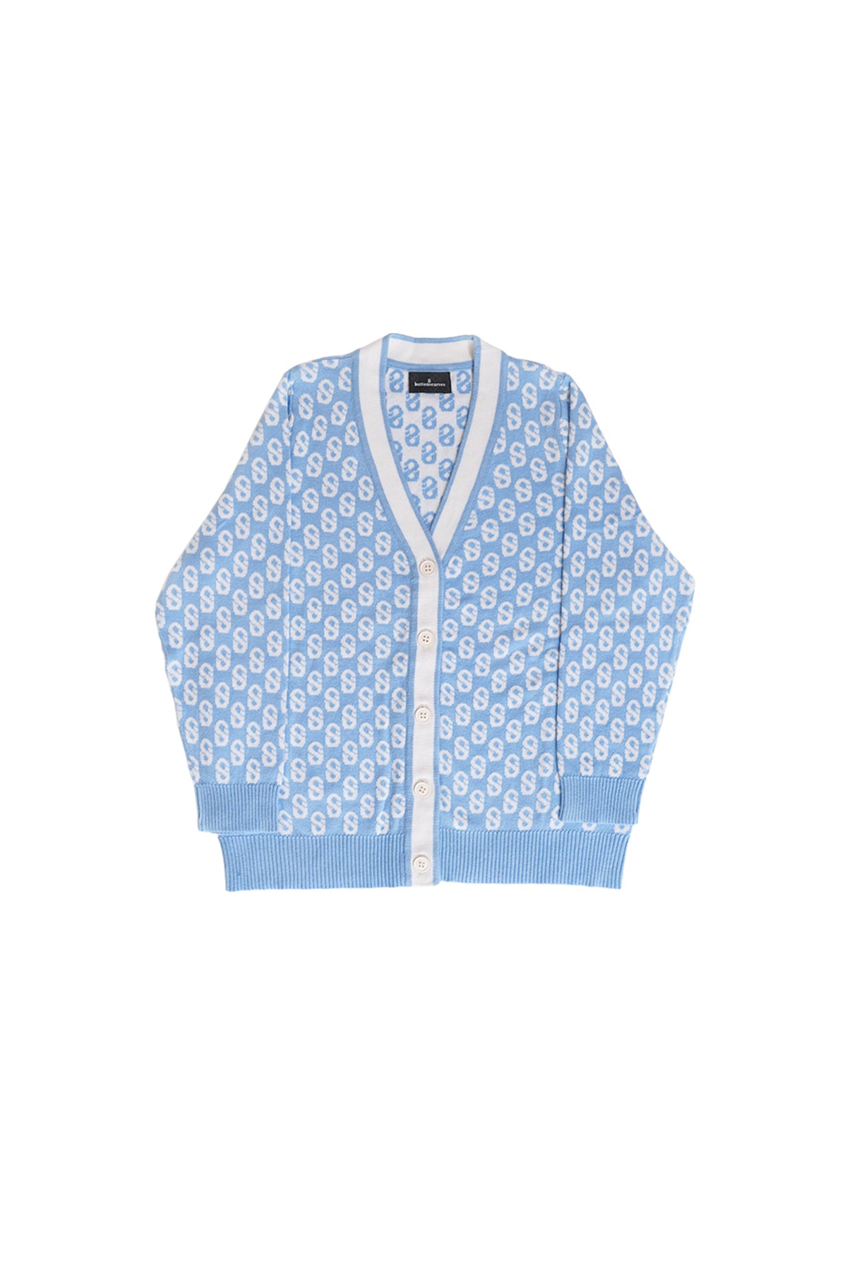 Everyday Kid's Monogram Cardigan - Baby Blue