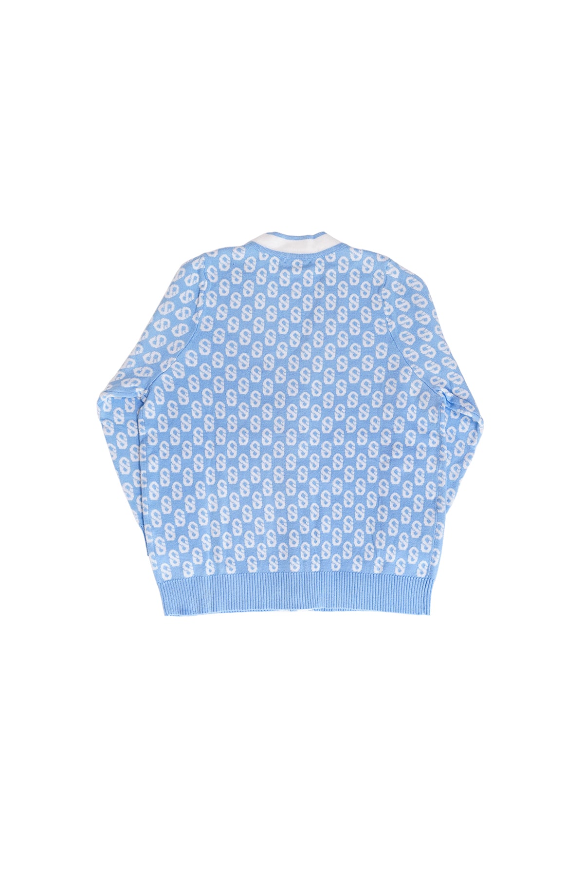 Everyday Kid's Monogram Cardigan - Baby Blue